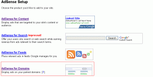 Adsense for domains