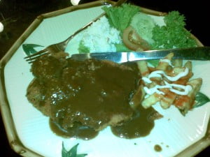 Chicken Chop with brown souce